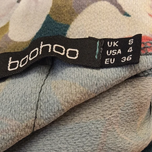 boohoo Chic Floral Wide-Leg Pants Size 4 Colorful Breezy Boho Core - Picture 6 of 12